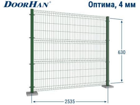 Купить 3D заборную секцию ДорХан 2535×630 мм в Сургуте от 992 руб.